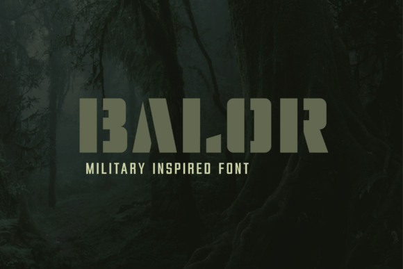 Balor: A Bold Stencil Font for Rugged Brand Identities