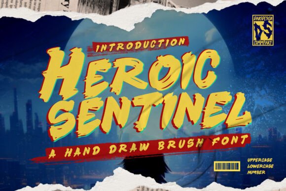 Heroic Sentinel: A Bold Display Font for Dynamic Editorial Design
