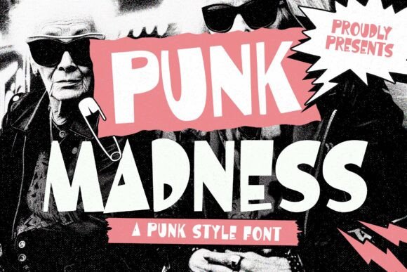 Punk Madness: A Bold Typeface for High-Impact Marketing Designs