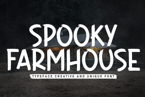 Spooky Farmhouse: A Playful Display Font for Halloween and Whimsical Branding