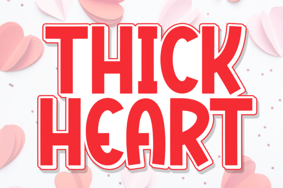 Thick Heart Font: A Charming Display Typeface for Small Business Branding