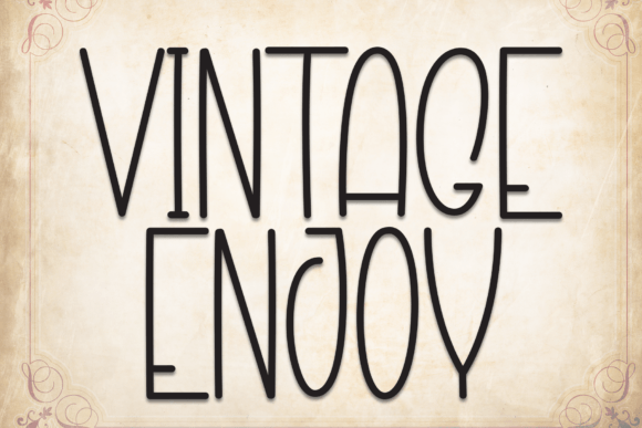 Vintage Enjoy: A Retro Display Font for Digital Designers